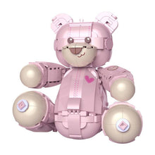 Load image into Gallery viewer, JAKI Blocks Kids Building Toys DIY Bricks Pink Bear Girls Gift Holiday Birthday Home Decor 8133