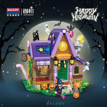 Load image into Gallery viewer, BALODY mini Blocks Kids Building Toys Halloween House Puzzle Holiday Gift Home Decor With Lighting 21052
