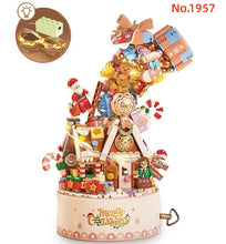 Load image into Gallery viewer, 1953 1954 1957 LOZ mini Blocks Kids Building Bricks Toys Flowers Puzzle with Lighting Music Box Girls Women Holiday Gift Christmas Presents Home Decor
