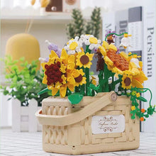 Load image into Gallery viewer, BALODY mini Blocks Kids Building Toys Rose Sunflower Basket of Flowers With Lighting Girls Women Gift Home Decor 21071 21072