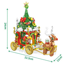 Load image into Gallery viewer, Panlos Blocks Kids Building Bricks Toys Puzzle Girls Christmas Elk Cart Girls Boys Gift with Lighting 601012