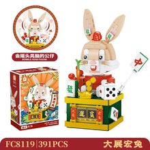Load image into Gallery viewer, FC8119 Kids Building Blocks Toys Rabbit Animal Puzzle New Year Gift