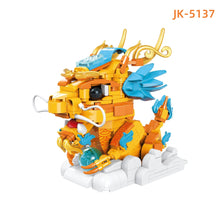 Load image into Gallery viewer, JAKI Blocks Kids Building Toys DIY Bricks Chinese Culture Kylin Lion Lucky Koi Girls Puzzle New Year Gift Holiday Home Decor 5130 5131 5132 5135 5136 5137 BK021