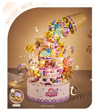 Load image into Gallery viewer, 1953 1954 1957 LOZ mini Blocks Kids Building Bricks Toys Flowers Puzzle with Lighting Music Box Girls Women Holiday Gift Christmas Presents Home Decor