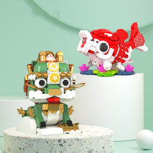Load image into Gallery viewer, JAKI Blocks Kids Building Toys DIY Bricks Chinese Culture Kylin Lion Lucky Koi Girls Puzzle New Year Gift Holiday Home Decor 5130 5131 5132 5135 5136 5137 BK021