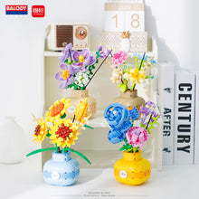 Load image into Gallery viewer, BALODY mini Blocks Kids Building Toys Rose Sunflower Flowers Vase Girls Women Gift Home Decor 21088 21089 21090 21091