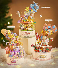 Load image into Gallery viewer, 1953 1954 1957 LOZ mini Blocks Kids Building Bricks Toys Flowers Puzzle with Lighting Music Box Girls Women Holiday Gift Christmas Presents Home Decor