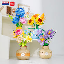 Load image into Gallery viewer, BALODY mini Blocks Kids Building Toys Rose Sunflower Flowers Vase Girls Women Gift Home Decor 21088 21089 21090 21091
