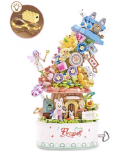 Load image into Gallery viewer, 1953 1954 1957 LOZ mini Blocks Kids Building Bricks Toys Flowers Puzzle with Lighting Music Box Girls Women Holiday Gift Christmas Presents Home Decor
