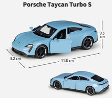 Load image into Gallery viewer, 1:36 Toys Car For Porsche Taycan Turbo S Alloy Vehicles Model Kids Toys Boy Gift