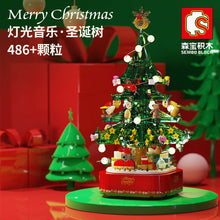 Load image into Gallery viewer, Sembo Blocks Kids Building Toys Girls Puzzle Music Box Christmas Tree Gift 601097 no box