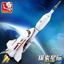 Load image into Gallery viewer, Sluban Blocks Kids Building Toys Boys Puzzle Space 2in1 Rocket 0735 0736 (no box)