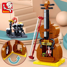 Load image into Gallery viewer, Sluban Blocks Kids Building Toys Boys Puzzle Violin Cat Shop Girls Gift 0817 0818