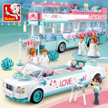Load image into Gallery viewer, Sluban Blocks Kids Building Toys Girls Puzzle Wedding Bus Model 0767 0769 (no box)