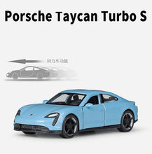 Load image into Gallery viewer, 1:36 Toys Car For Porsche Taycan Turbo S Alloy Vehicles Model Kids Toys Boy Gift