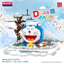 Load image into Gallery viewer, BALODY mini Blocks Kids Building Blocks Toys Doraemon Enjoy a Hot Spring DIY Puzzle Girls Holiday Gift Home Decor 16274