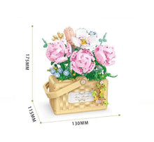Load image into Gallery viewer, BALODY mini Blocks Kids Building Toys Rose Sunflower Basket of Flowers With Lighting Girls Women Gift Home Decor 21071 21072