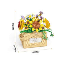 Load image into Gallery viewer, BALODY mini Blocks Kids Building Toys Rose Sunflower Basket of Flowers With Lighting Girls Women Gift Home Decor 21071 21072