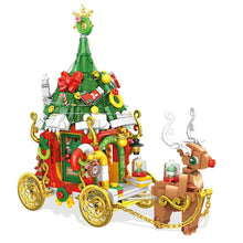 Load image into Gallery viewer, Panlos Blocks Kids Building Bricks Toys Puzzle Girls Christmas Elk Cart Girls Boys Gift with Lighting 601012