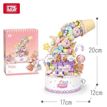 Load image into Gallery viewer, 1953 1954 1957 LOZ mini Blocks Kids Building Bricks Toys Flowers Puzzle with Lighting Music Box Girls Women Holiday Gift Christmas Presents Home Decor