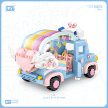 Load image into Gallery viewer, LOZ mini Block Kids Building Bricks Toys DIY Girls Puzzle Rainbow Car Model 1133
