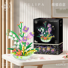 Load image into Gallery viewer, WL2113 2115 Kids Building Blocks DIY Flower Bricks Girls Toys Pot Plant Puzzle Women Gift Home Decor