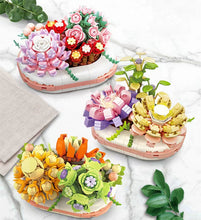 Load image into Gallery viewer, JAKI Blocks Kids Building Toys Noctilucent Bricks Girls Flowers Potted Plant Puzzle Home Decor Womens Gift JK2720 2721 2722