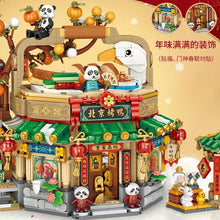 Load image into Gallery viewer, LOZ mini Blocks Kids Building Bricks Toys Panda Roast Duck Restauant Puzzle Chinese New Year Architecture Gift Home Decor 1955