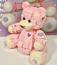 Load image into Gallery viewer, JAKI Blocks Kids Building Toys DIY Bricks Pink Bear Girls Gift Holiday Birthday Home Decor 8133