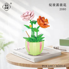 Load image into Gallery viewer, 2080 2081 2082 2083 2084 2085 2086 2087 2088 Kids Building MINI Blocks Toys DIY Bricks Girls Puzzle Flower Potted Plant Holiday Gift Home Decor