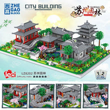 Load image into Gallery viewer, 3930pcs Lezi mini Blocks Kids Building Bricks Toys Adult Puzzle Suzhou Gardens 8202