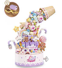 Load image into Gallery viewer, 1953 1954 1957 LOZ mini Blocks Kids Building Bricks Toys Flowers Puzzle with Lighting Music Box Girls Women Holiday Gift Christmas Presents Home Decor