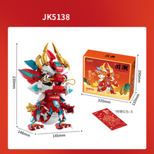 Load image into Gallery viewer, JAKI Blocks Kids Building Toys DIY Bricks Chinese Culture Mythical Puzzle Dragon New Year Gift Home Decorations Presents 5138