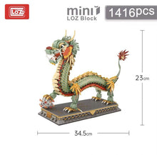 Load image into Gallery viewer, LOZ mini Blocks Kids Building Toys Puzzle Chinese Dragon New Year Gift Home Decor 1928