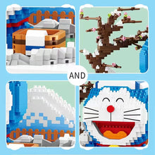 Load image into Gallery viewer, BALODY mini Blocks Kids Building Blocks Toys Doraemon Enjoy a Hot Spring DIY Puzzle Girls Holiday Gift Home Decor 16274