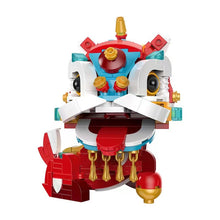 Load image into Gallery viewer, JAKI Blocks Kids Building Toys DIY Bricks Chinese Culture Kylin Lion Lucky Koi Girls Puzzle New Year Gift Holiday Home Decor 5130 5131 5132 5135 5136 5137 BK021