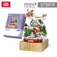 Load image into Gallery viewer, 1237 1238 1054 LOZ mini Blocks Kids Building Bricks Boys Toys Puzzle Christmas Tree Coffee House Girls Holiday Gift Music Box