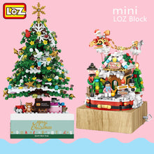Load image into Gallery viewer, 1237 1238 1054 LOZ mini Blocks Kids Building Bricks Boys Toys Puzzle Christmas Tree Coffee House Girls Holiday Gift Music Box