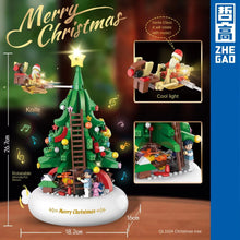 Load image into Gallery viewer, ZHEGAO MINI Blocks Kids Building Bricks Toys Music box Christmas Tree Puzzle Girls Holiday gift with Lighting 1023 1024