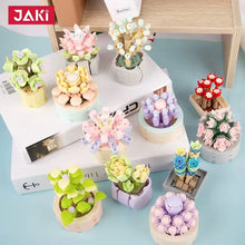 Load image into Gallery viewer, JAKI Blocks Kids Building Toys Bricks Girls Flowers Potted Plant Puzzle Home Decor Womens Gift JK2710