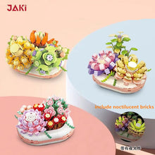 Load image into Gallery viewer, JAKI Blocks Kids Building Toys Noctilucent Bricks Girls Flowers Potted Plant Puzzle Home Decor Womens Gift JK2720 2721 2722