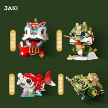 Load image into Gallery viewer, JAKI Blocks Kids Building Toys DIY Bricks Chinese Culture Kylin Lion Lucky Koi Girls Puzzle New Year Gift Holiday Home Decor 5130 5131 5132 5135 5136 5137 BK021