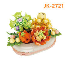 Load image into Gallery viewer, JAKI Blocks Kids Building Toys Noctilucent Bricks Girls Flowers Potted Plant Puzzle Home Decor Womens Gift JK2720 2721 2722