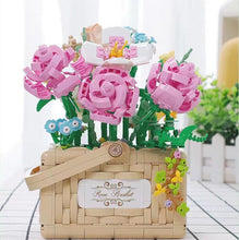 Load image into Gallery viewer, BALODY mini Blocks Kids Building Toys Rose Sunflower Basket of Flowers With Lighting Girls Women Gift Home Decor 21071 21072