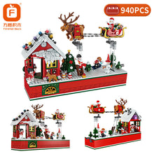 Load image into Gallery viewer, FC6003 Building Blocks Kids Building Bricks Toys Christmas Party House Puzzle gift with Lighting no box