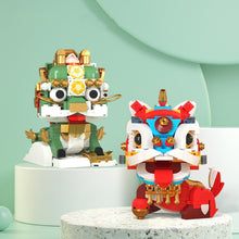 Load image into Gallery viewer, JAKI Blocks Kids Building Toys DIY Bricks Chinese Culture Kylin Lion Lucky Koi Girls Puzzle New Year Gift Holiday Home Decor 5130 5131 5132 5135 5136 5137 BK021