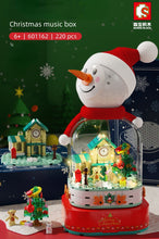 Load image into Gallery viewer, 601162 Sembo Blocks Kids Building Bricks Toys Music box Snowman Puzzle Christmas gift with Lighting