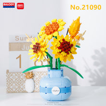 Load image into Gallery viewer, BALODY mini Blocks Kids Building Toys Rose Sunflower Flowers Vase Girls Women Gift Home Decor 21088 21089 21090 21091