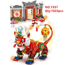Load image into Gallery viewer, LOZ mini Blocks Kids Building Toys Lion Puzzle Chinese New Year Gift 9258 1931