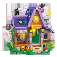 Load image into Gallery viewer, BALODY mini Blocks Kids Building Toys Halloween House Puzzle Holiday Gift Home Decor With Lighting 21052